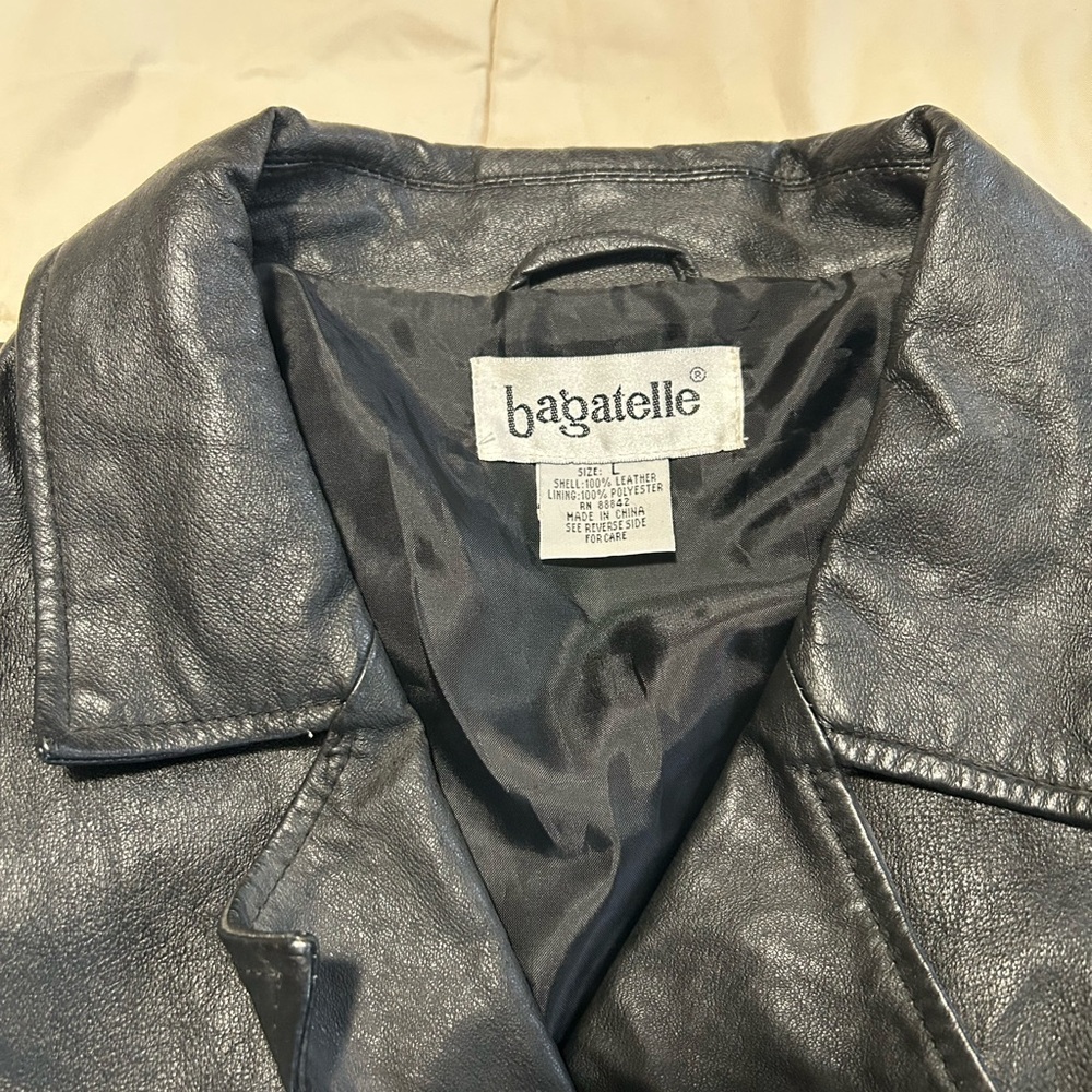 Bagatelle Black Distressed Leather Jacket